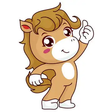 卡通马生肖马动物形象图案
