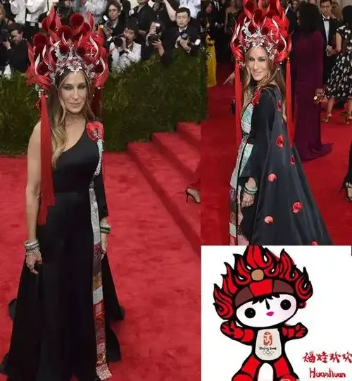 群妖乱舞国外红毯的中国风,这审美误解大了,好气又好笑
