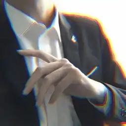 黑色简约绅士领带头像半身领带成熟男人专用头像
