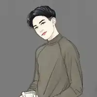 男生头像手绘简约简单大方手绘男生头像

