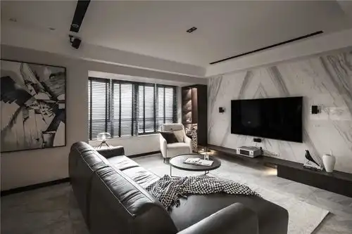 114㎡独居男生的最爱,黑白灰简约设计
