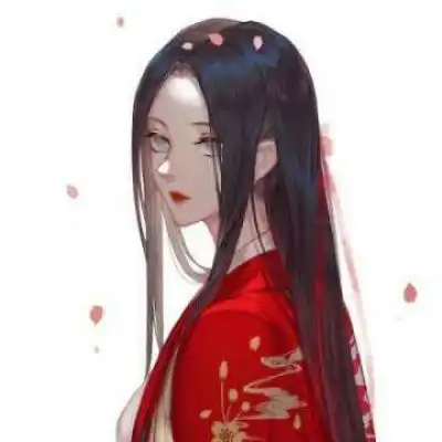 手绘头像女简约文艺彩色手绘女生头像韩版