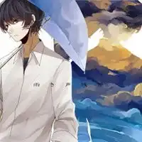 qq头像雨中打伞男动漫
