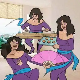 动漫人物的中年
