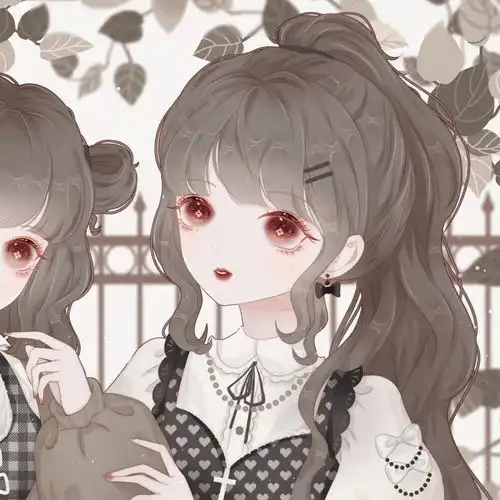 动漫闺蜜头像人间本不该令我这么欣喜的但是你来了
