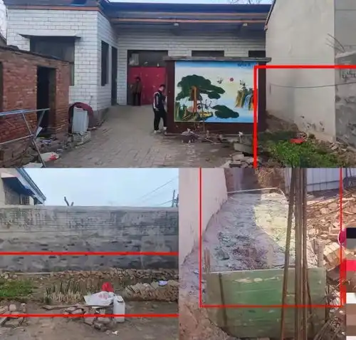 河北男子家老屋重建时,邻居在围墙打洞阻拦,还让他家给50万补偿