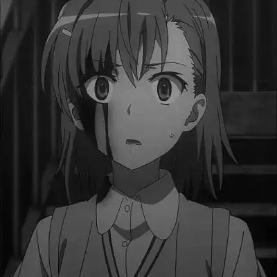 林弦黑白二次元动漫女生头像
