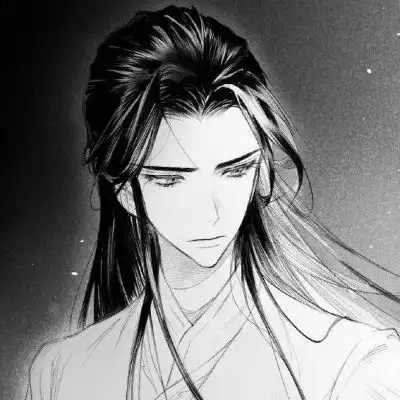 手绘黑白漫动漫男生头像