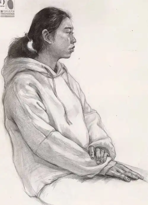 校尉美术教你画素描最全解析素描头像女青年画法
