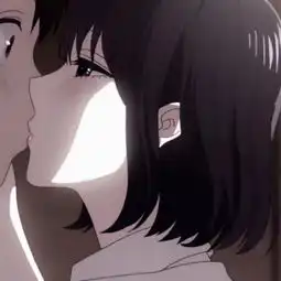 拥抱接吻动漫情侣头像一对两张二到深处自然傻
