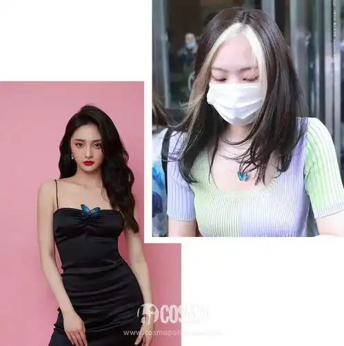 土到极致就是潮y2k女孩紧紧捂住胸口的蓝色蝴蝶
