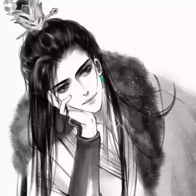 道教男头像古风插画