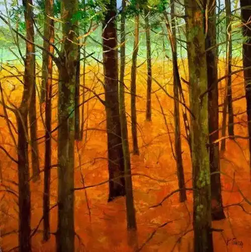 油画风景和水彩风景
