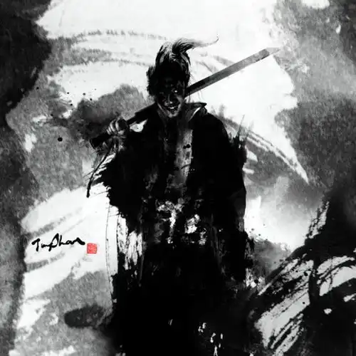 一位女插画师竟画出如此水墨画
