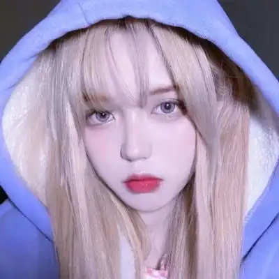 qq推荐紫色头发系女头像
