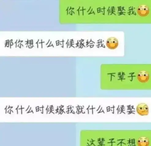 一个超级甜的情侣游戏,给男票发什么时候娶我,验证求生欲