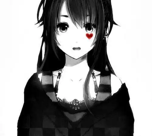找几张原创动漫少女图,黑发黑瞳或者红瞳
