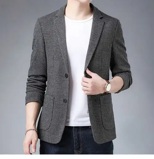 verhouse男士休闲西服秋季新款百搭青年男装外套时尚两粒扣商务西装
