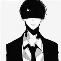 二次元男头像黑白
