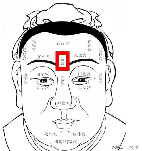 李理谦相学风水面相中影响一个人基本运势的宫位命宫
