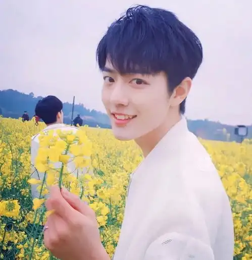 男明星与油菜花合影,王源俏皮肖战唯美,看到薛之谦小机灵鬼
