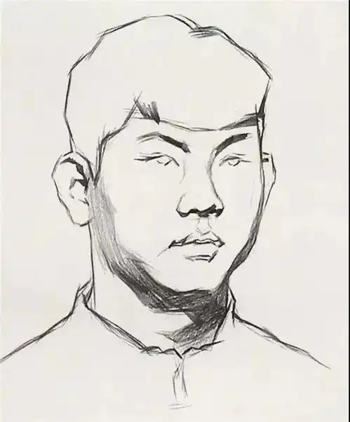 还在当角度杀手素描头像中正面和34侧应该这样画
