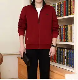 春季新品男士大码运动服套装中老年休闲运动爸爸装户外卫衣男
