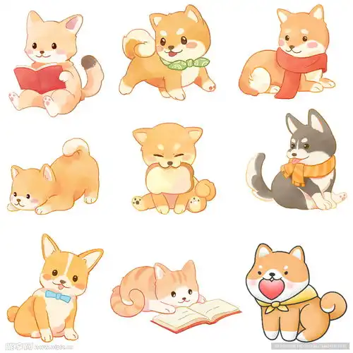 卡通小猫小狗设计图psd分层素材psd分层素材

