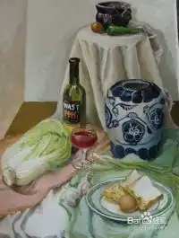 色彩静物画好色彩人物背景的要领
