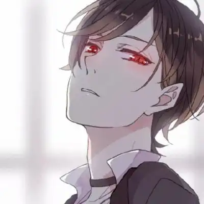 黑暗系男生头像丧恐怖红眼丧系卡通头像
