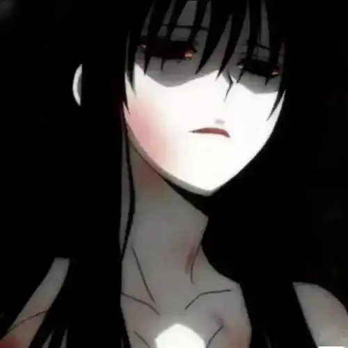 暗黑丧系男女生动漫头像
