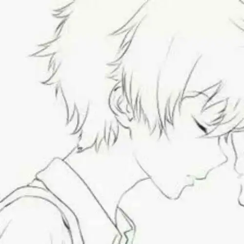 线稿情侣头像一左一右
