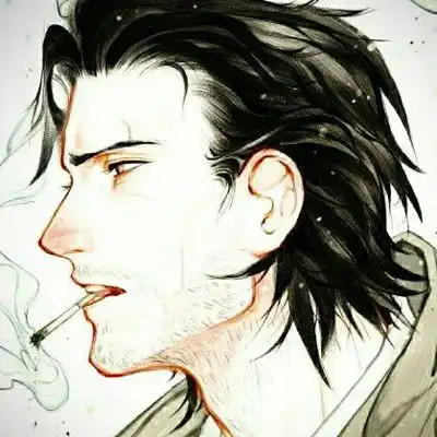 成熟大叔头像动漫图片黑白成熟大叔微信头像
