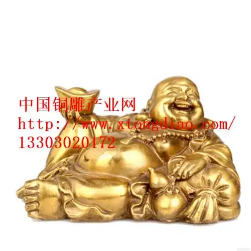 中国铜雕产业网精雕开光紫铜佛像工艺品订做,铜价格300
