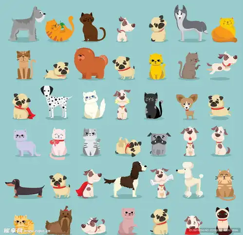 卡通猫狗设计图
