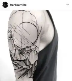 smrzhao纹身推荐第65期黑白男性刀削般的素描肌理
