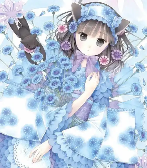 动漫美图欣赏丨穿着华丽,动感美丽的二次元女生
