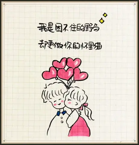 520还在送玫瑰花甜味儿简笔手绘火了,张张撩爆少女心
