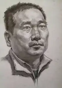 90分钟男青年素描头像
