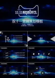 动态深蓝星空双十一营销策划ppt模板下载熊猫办公
