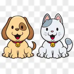 卡通猫狗图片素材免费卡通猫狗png设计图片大全图精灵
