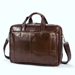小童马真皮男包复古纯色男士单肩手提包头层牛皮公文包邮差包男
