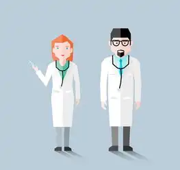 卡通男女医生设计矢量素材
