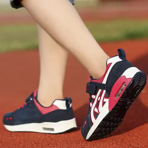 宝仕tn2019pu底休闲真皮气垫儿童运动鞋白色高档户外男女童鞋跑鞋
