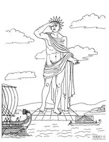 世界八大奇迹之一罗德岛太阳神巨像
