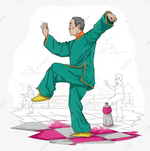 运动健身老爷爷清晨打太极免抠元素素材图片免费下载千库网
