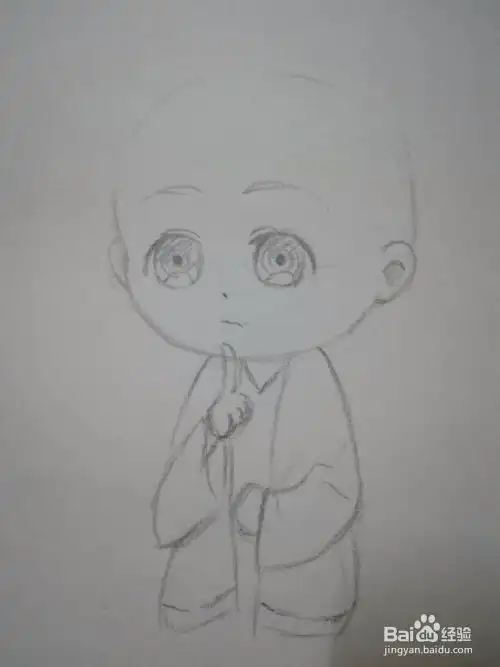 如何画古装q版动漫人物手绘线稿
