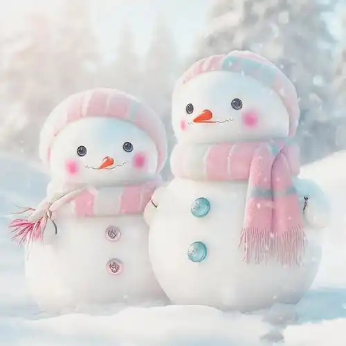 壁纸可爱的雪人
