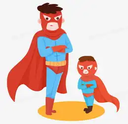 父亲节超人爸爸卡通超人父子可爱男孩蒙面蜘蛛侠png图片素材免费下载psd格式熊猫办公
