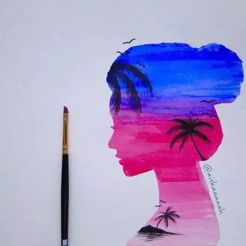 如梦幻般唯美清新的水彩情人节快乐
